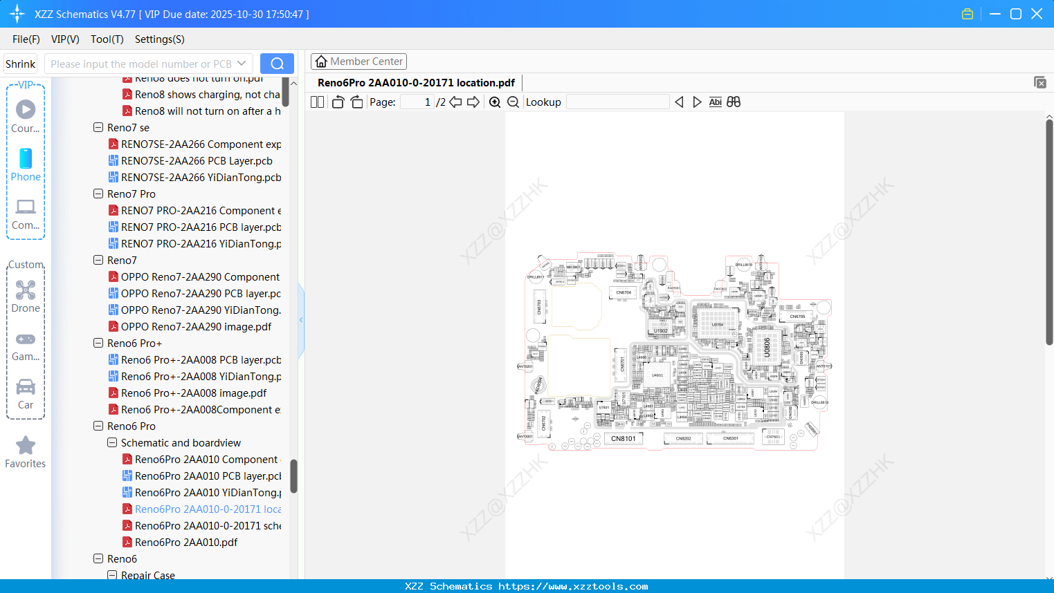OPPO Reno6Pro 2AA010-0-20171 Location